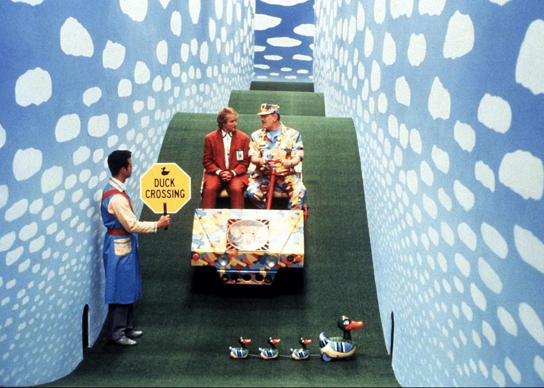 Robin Williams and Michael Gambon in a scene from ‘Toys’.