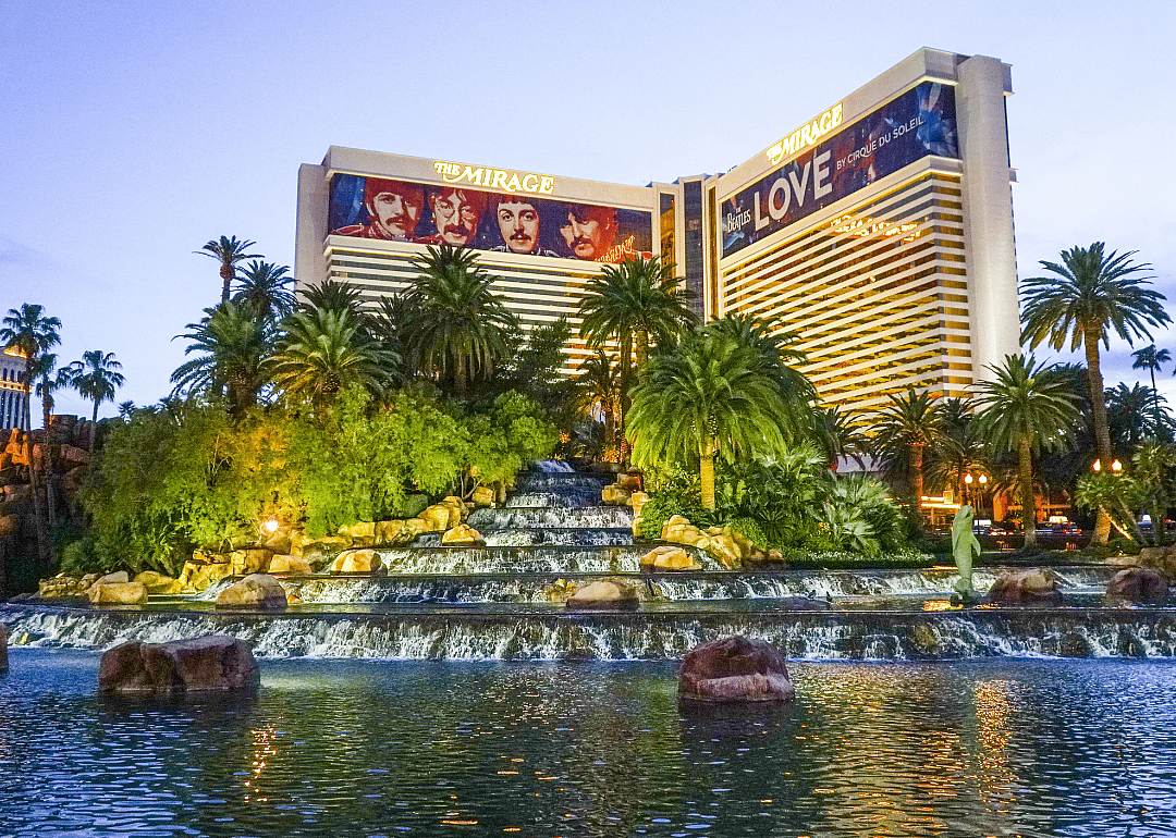 The Mirage Las Vegas in the evening
