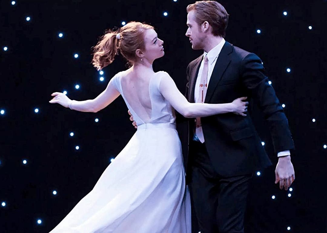 Ryan Gosling and Emma Stone in a scene from ‘La La Land’