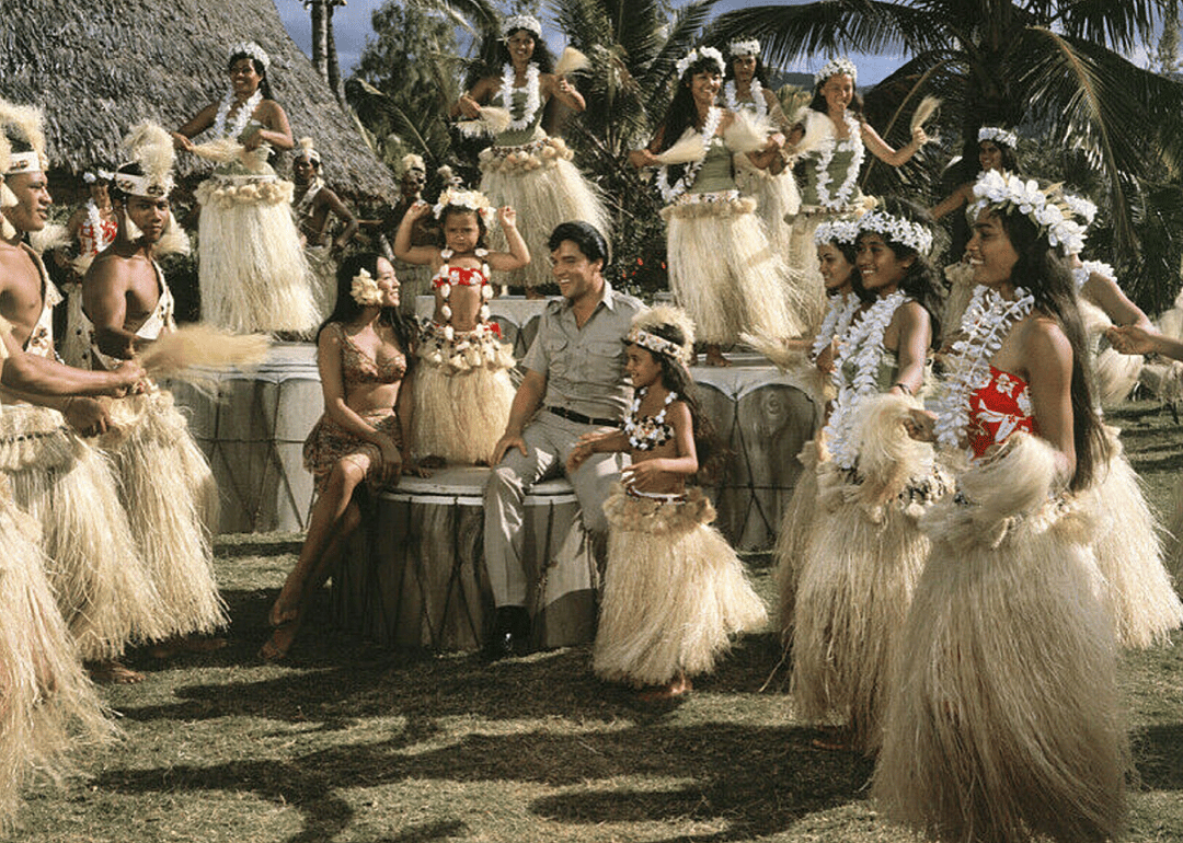 Elvis Presley and Irene Tsu in ‘Paradise, Hawaiian Style’