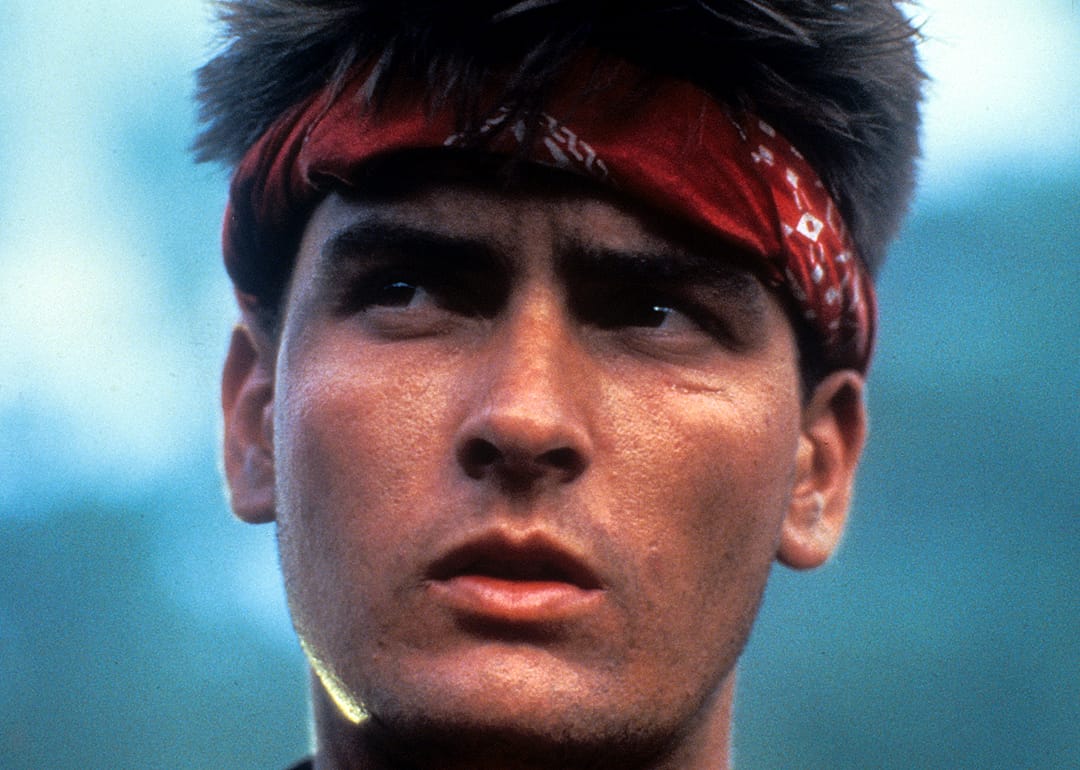 Charlie Sheen in a scene from ‘Platoon'.