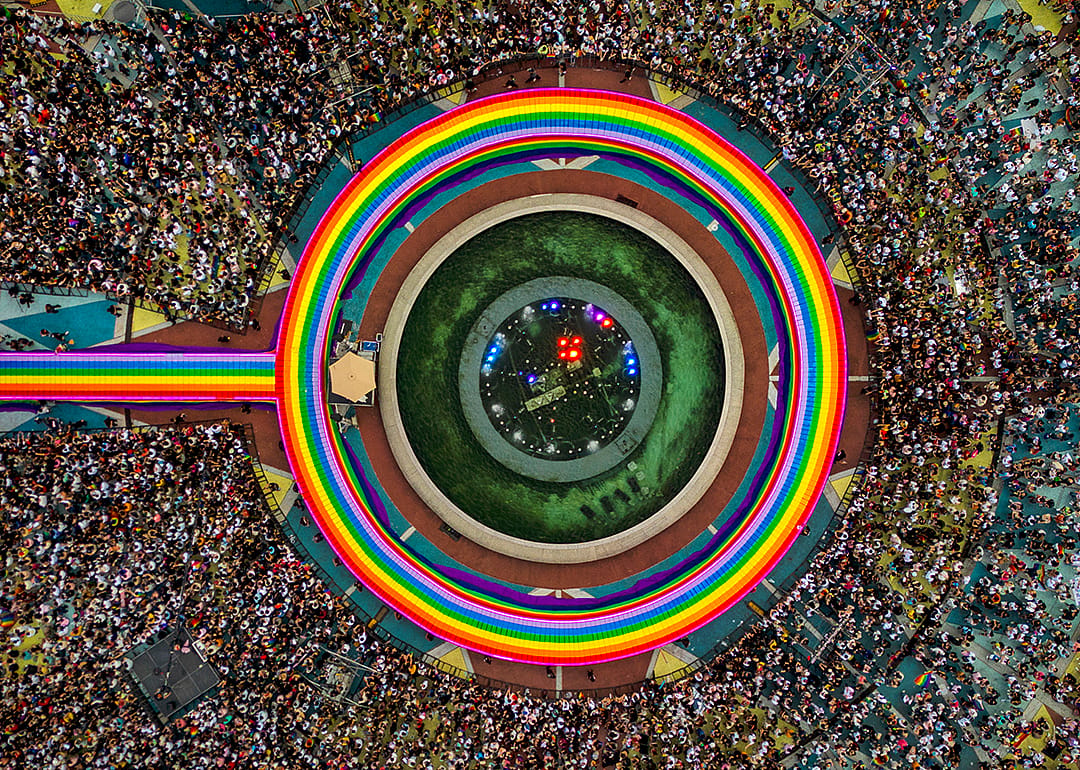 Aerial view of Pride Festival in Manila.