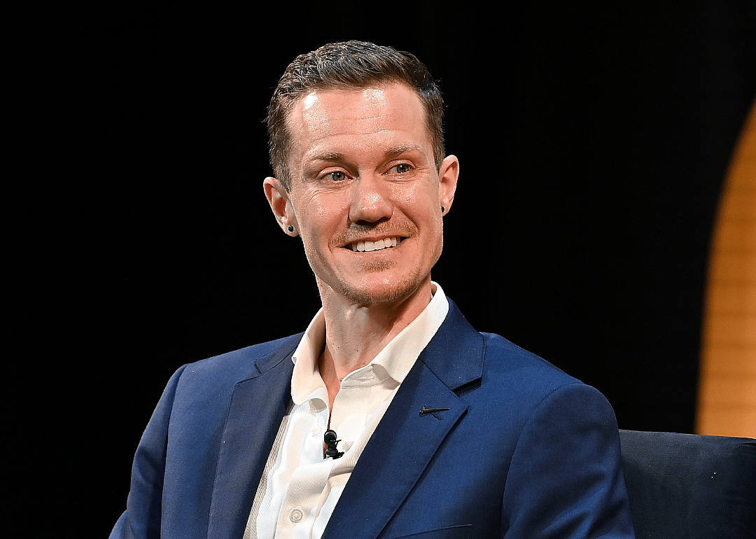 Chris Mosier speaks on a panel.