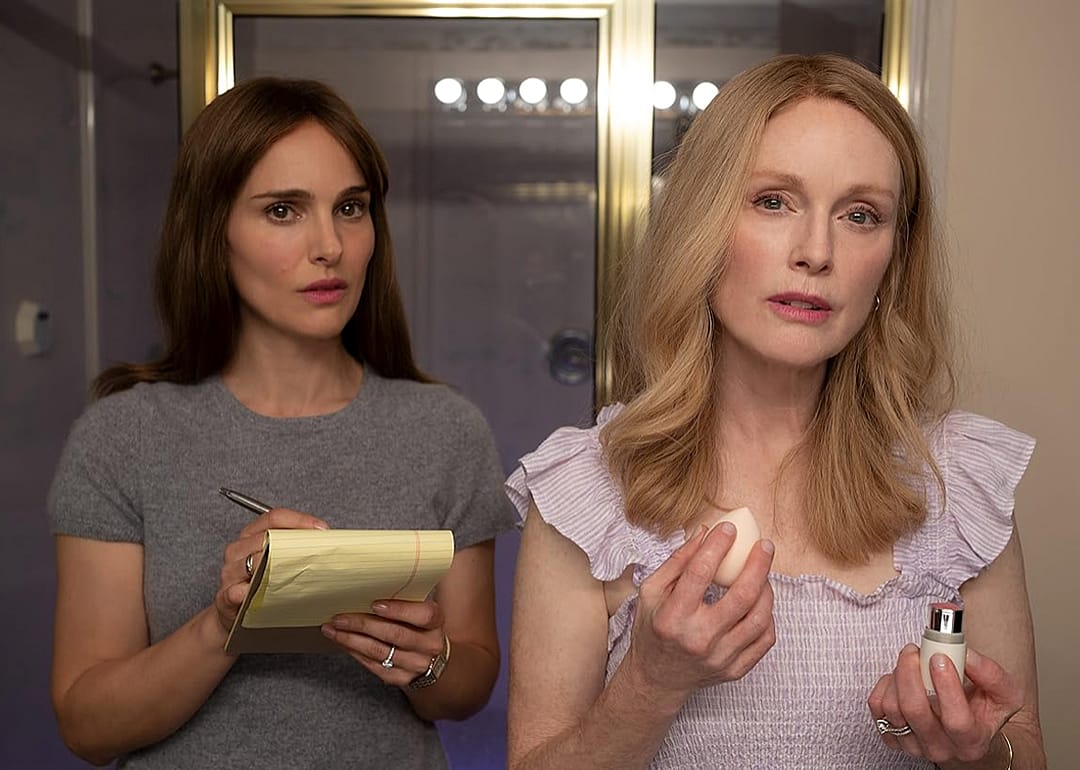 Julianne Moore and Natalie Portman in ‘May December’.