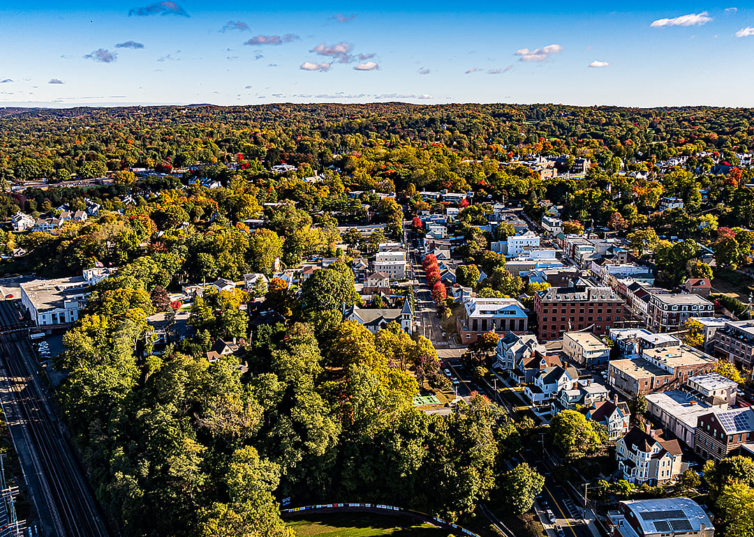 Aerial photo of the area surrounding Ardsley.