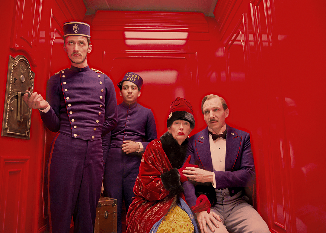 Ralph Fiennes, Tilda Swinton, Tony Revolori and Paul Schlage in ‘The Grand Budapest Hotel’