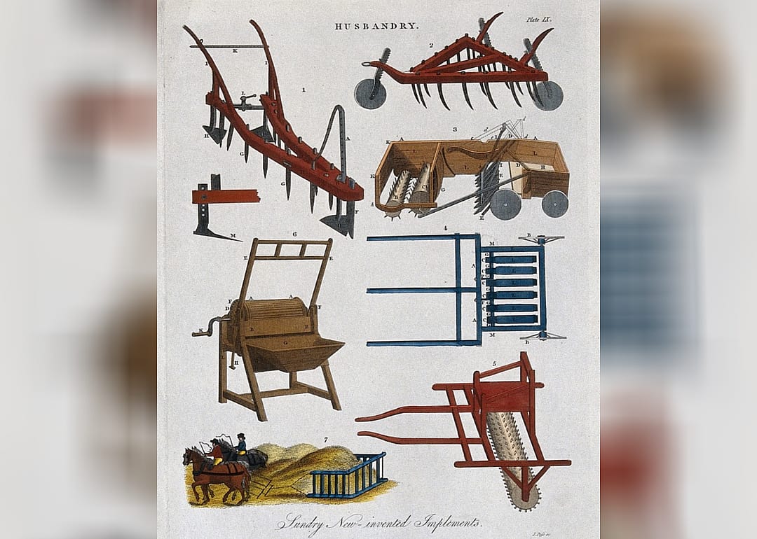 1700s: Moldboard plow