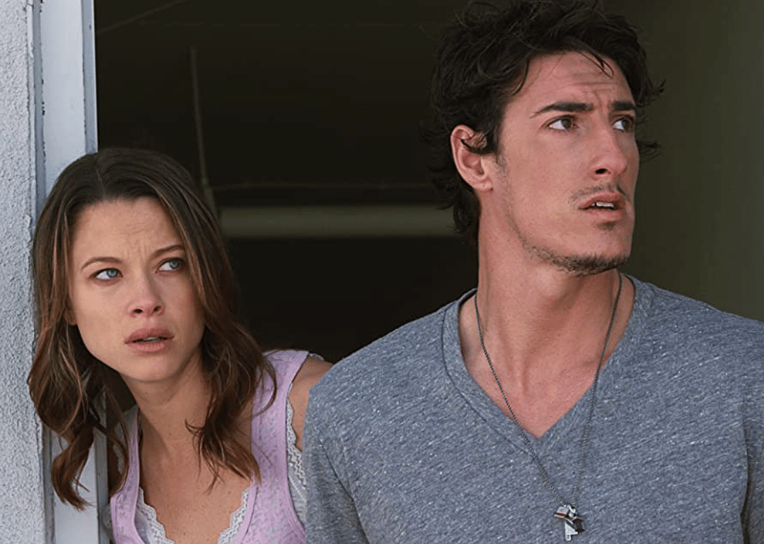 Eric Balfour and Scottie Thompson in ‘Skyline’.