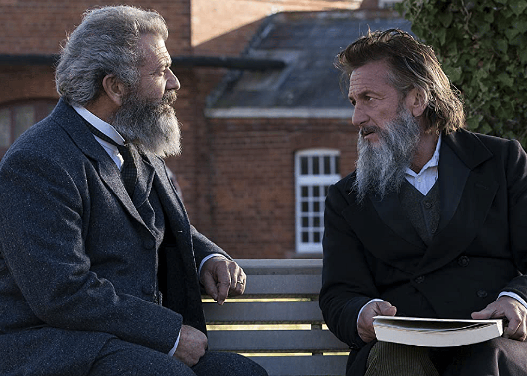 Mel Gibson and Sean Penn in a scene from ‘The Professor and the Madman’