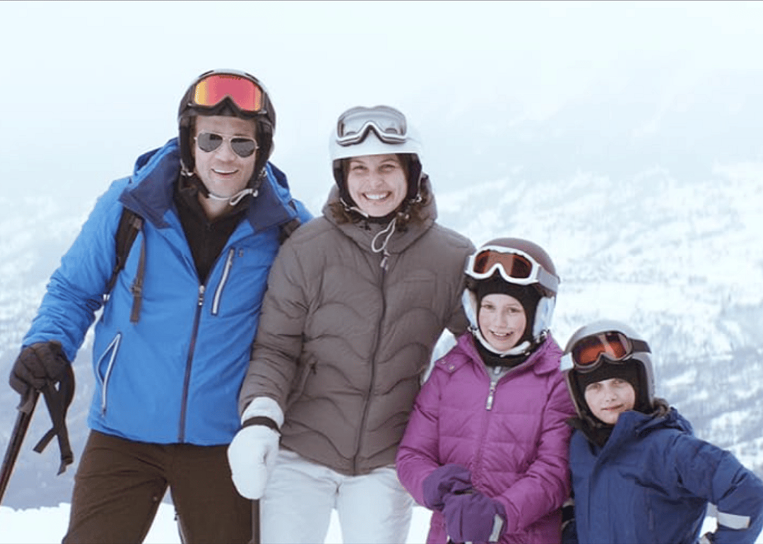 Johannes Kuhnke, Lisa Loven Kongsli, Clara Wettergren, and Vincent Wettergren in ‘Force Majeure’.