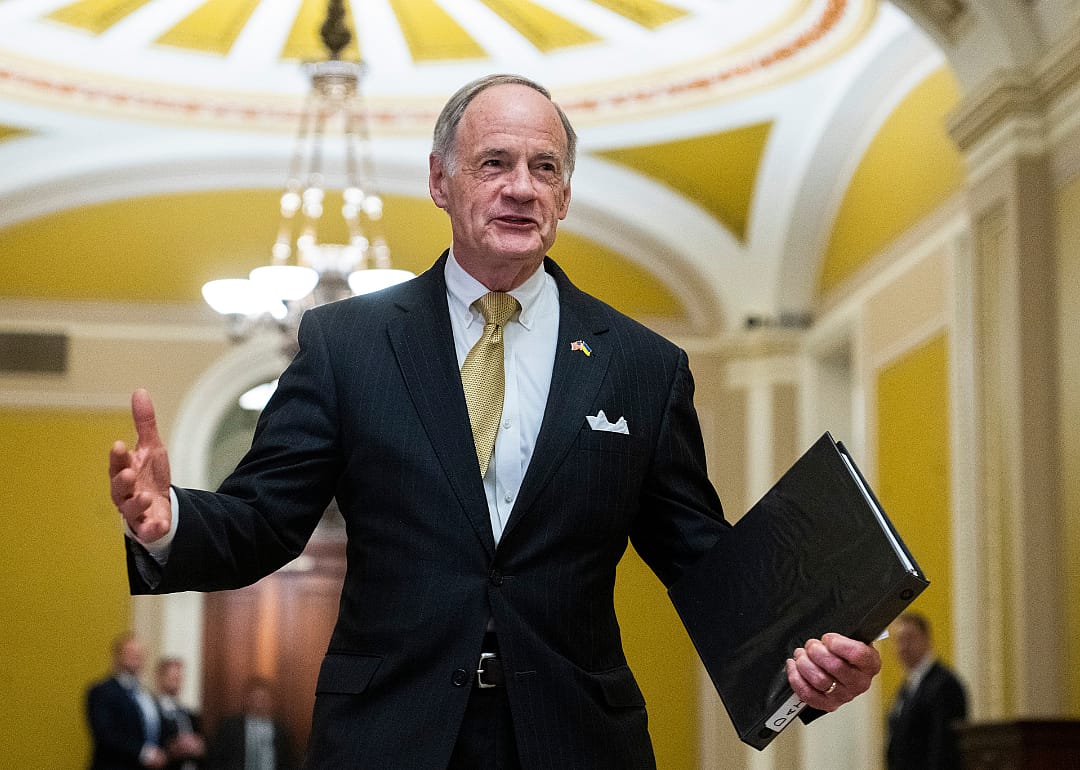 Senator Tom Carper speaks in the U.S. Capitol.