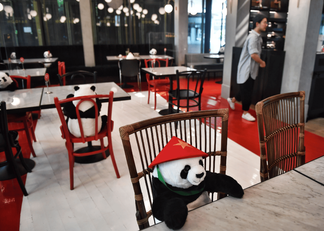 Pandas prevent crowding in Thailand
