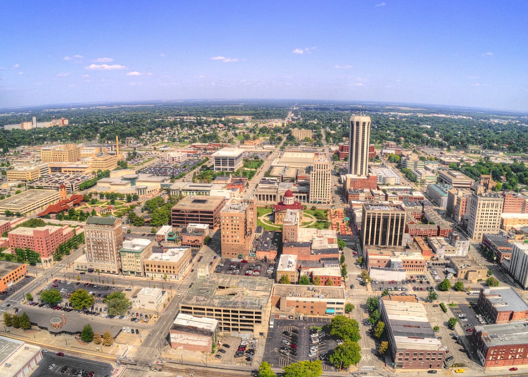 Cityscape aerial view.