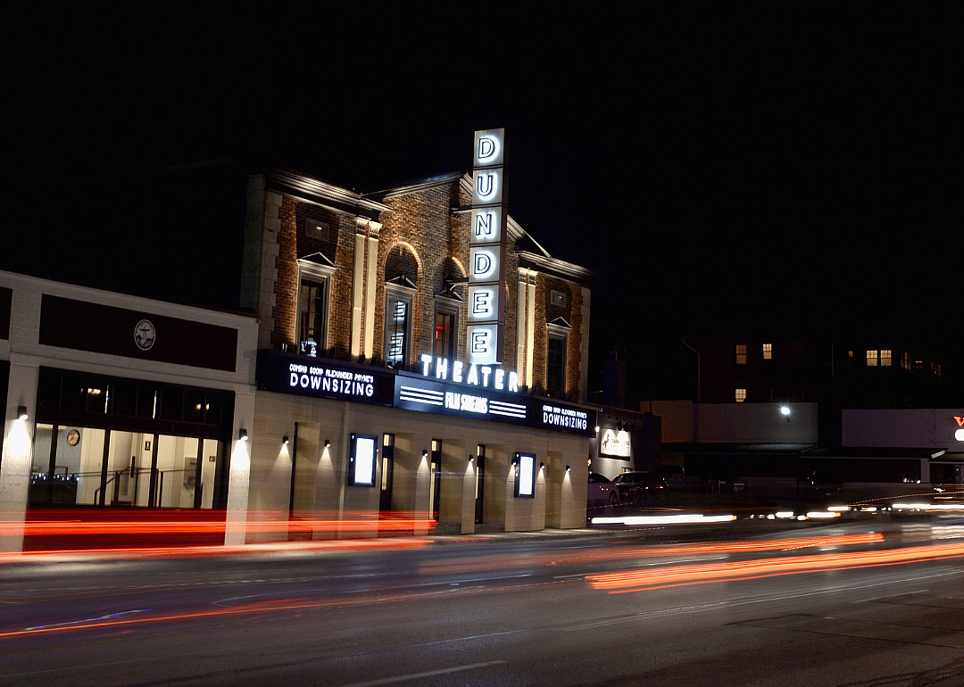 Entrance to Dundee Theatre at night