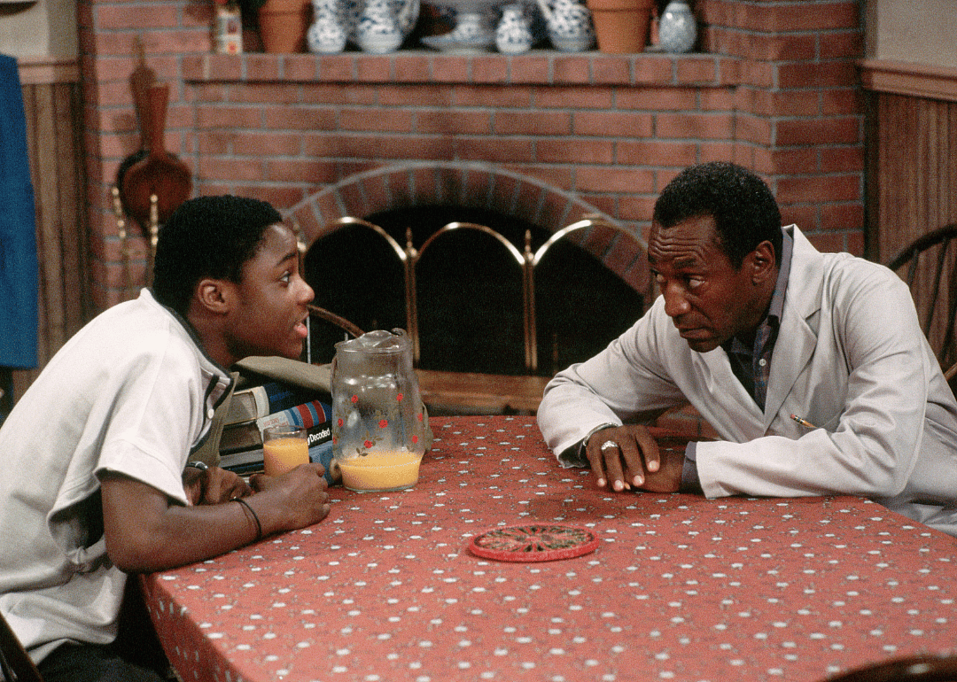 Bill Cosby and Malcolm Jamal Warner in ‘The Cosby Show’.