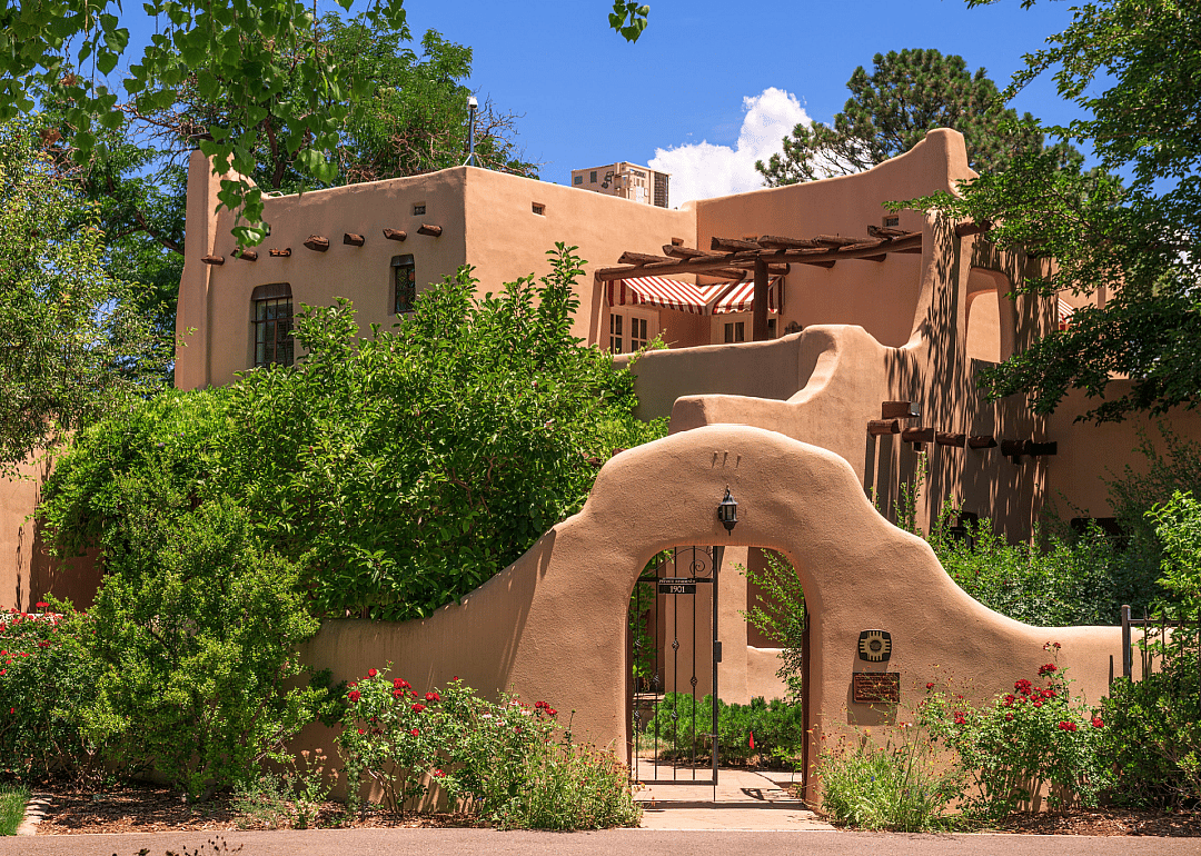 Historic University of New Mexico house in Albuquerque, New Mexico.