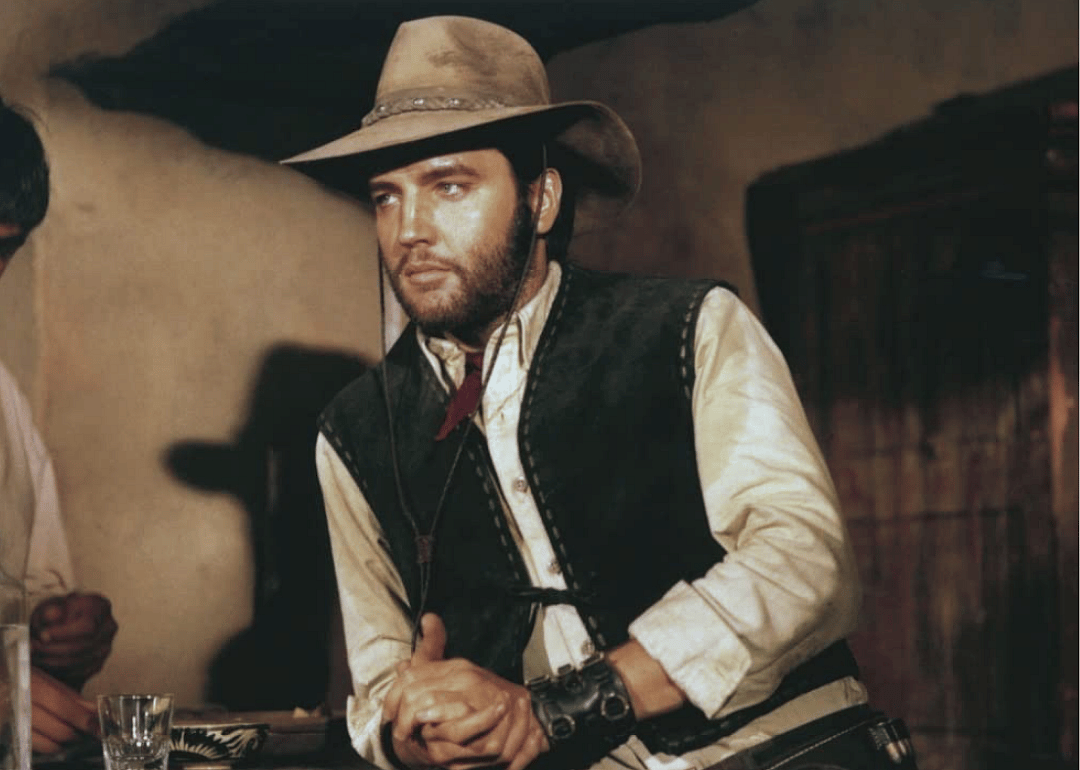 Elvis Presley in a scene from ‘Charro!’