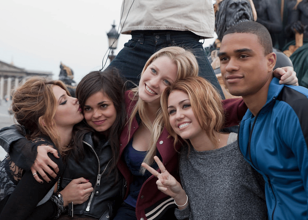 Miley Cyrus, Lina Esco, Ashley Greene and Tanz Watson in ‘LOL’.