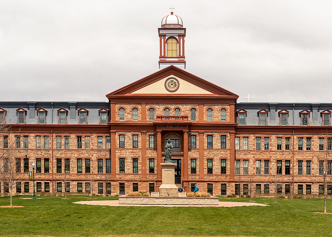 Regis University in Denver on an overcast day.
