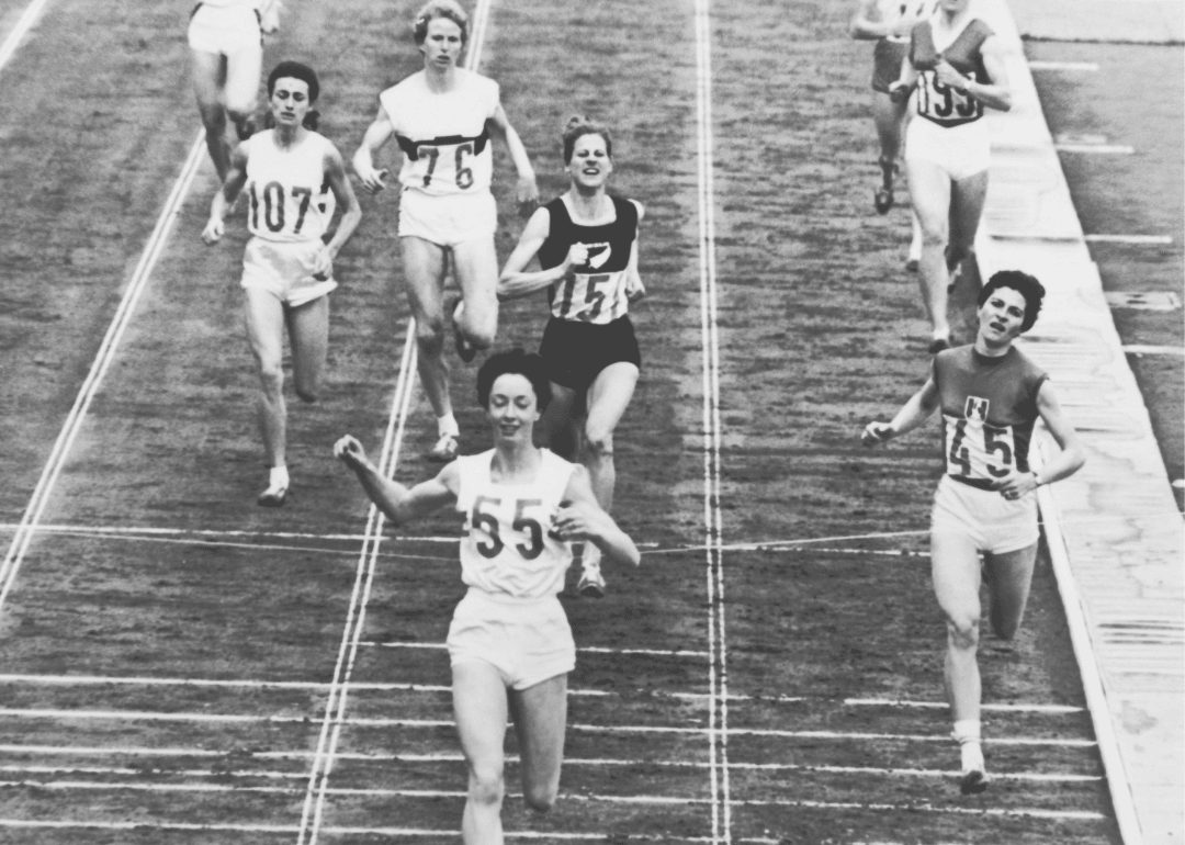 England's Ann Packer sets a world record in the 800m