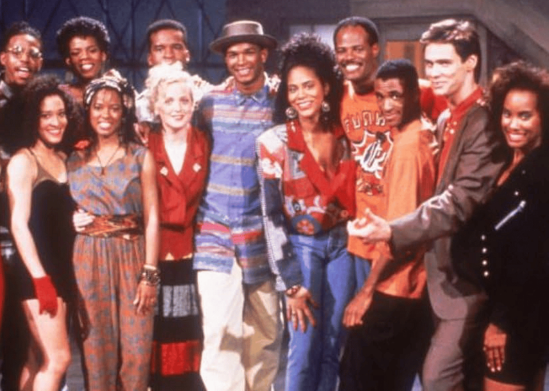 Members of the ‘In Living Color’ cast pose for a photograph.
