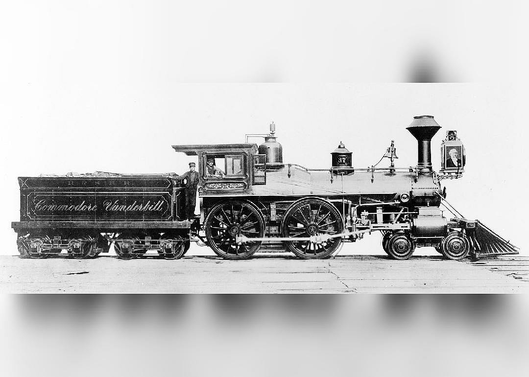 1860s: Vanderbilt moves from steamboats to railroads