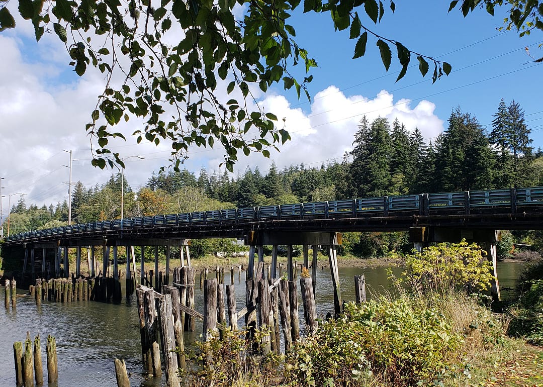 Wishkah River bridge in Aberdeen.