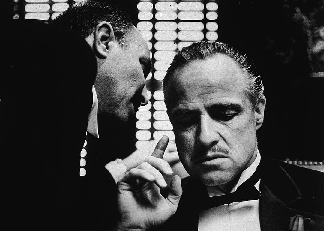 Marlon Brando In a scene from 'The Godfather’.
