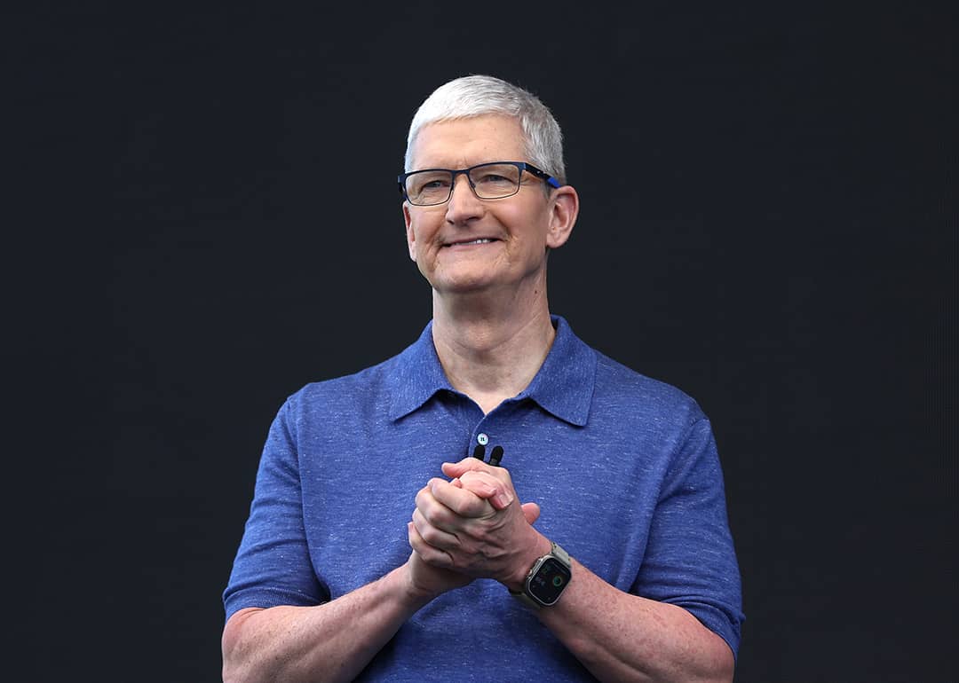 Tim Cook delivers remarks at the start of the Apple Worldwide Developers Conference.