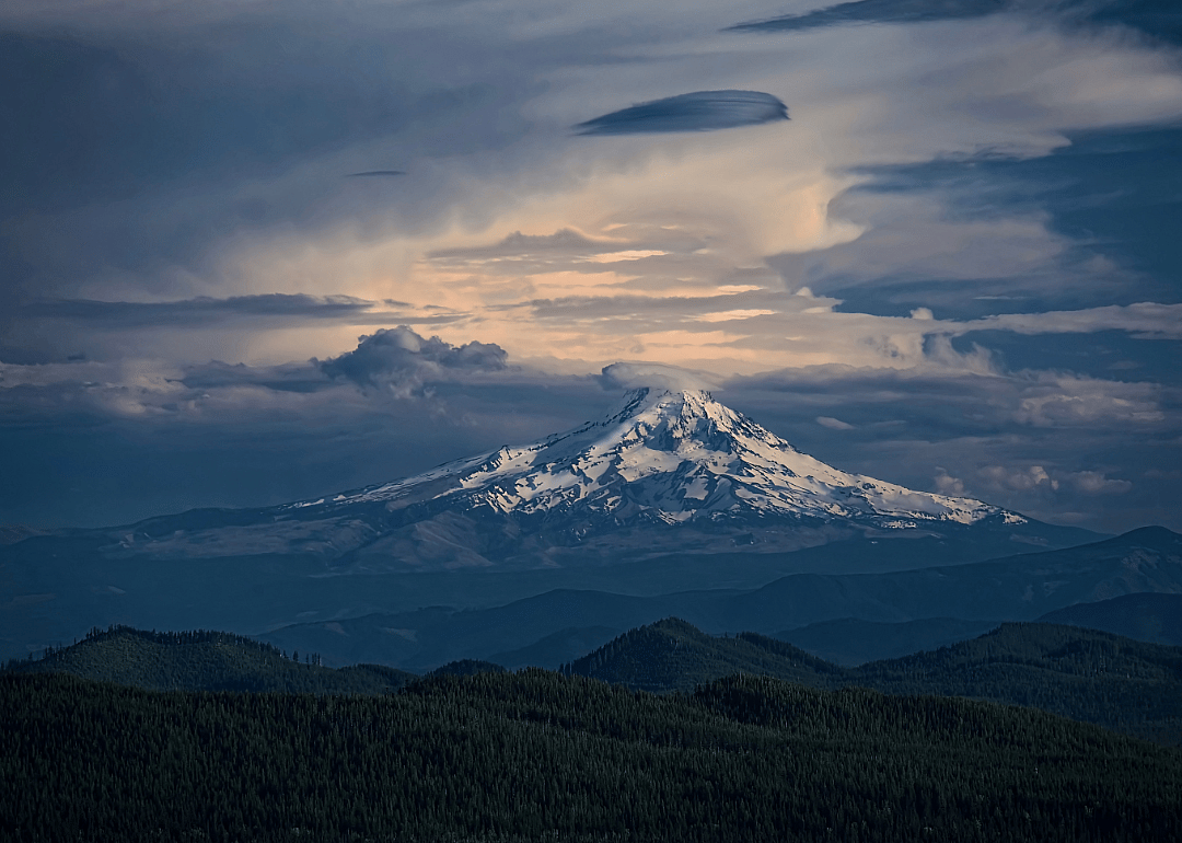 Stormy sky over Mount Hood.