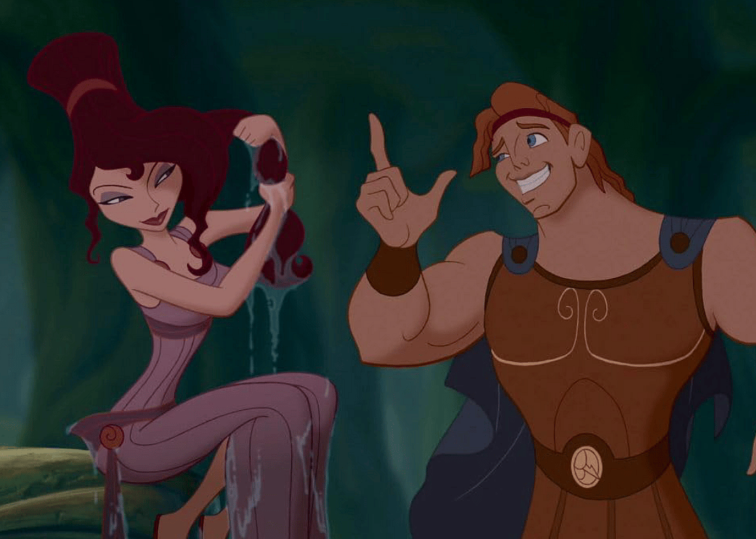 Tate Donovan and Susan Egan in ‘Hercules’.