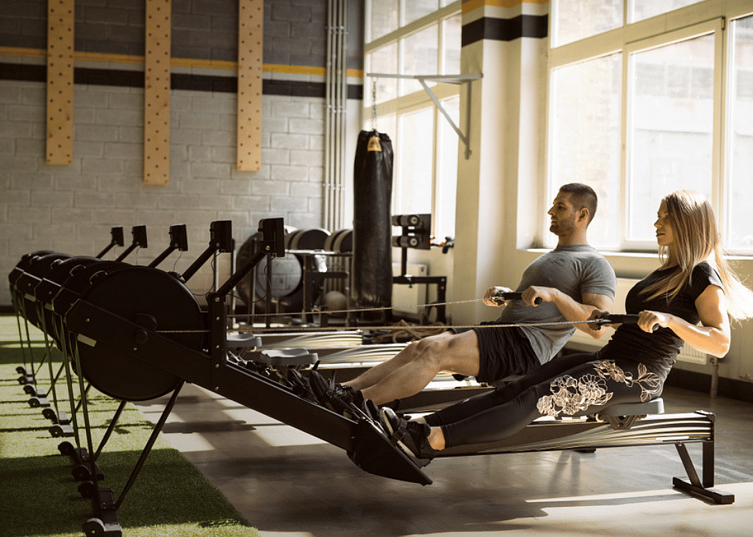 #8. Stationary rowing (tie)