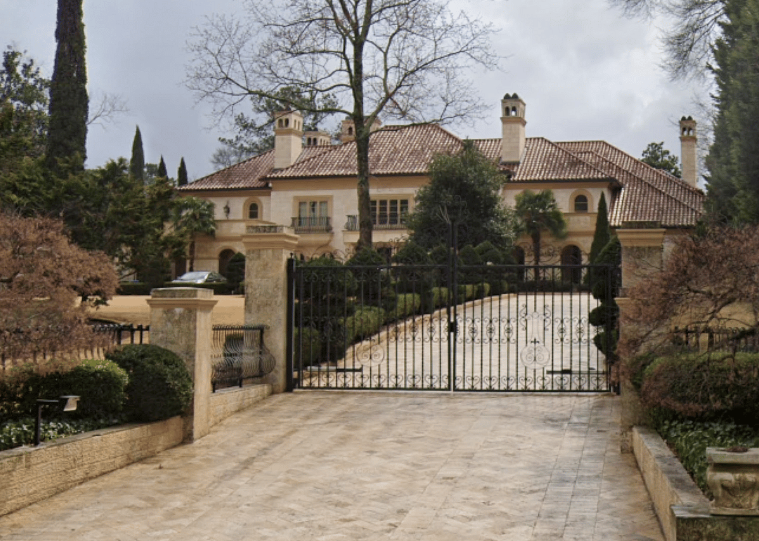 A street view of the mansion at 490 W Paces Ferry Road NW