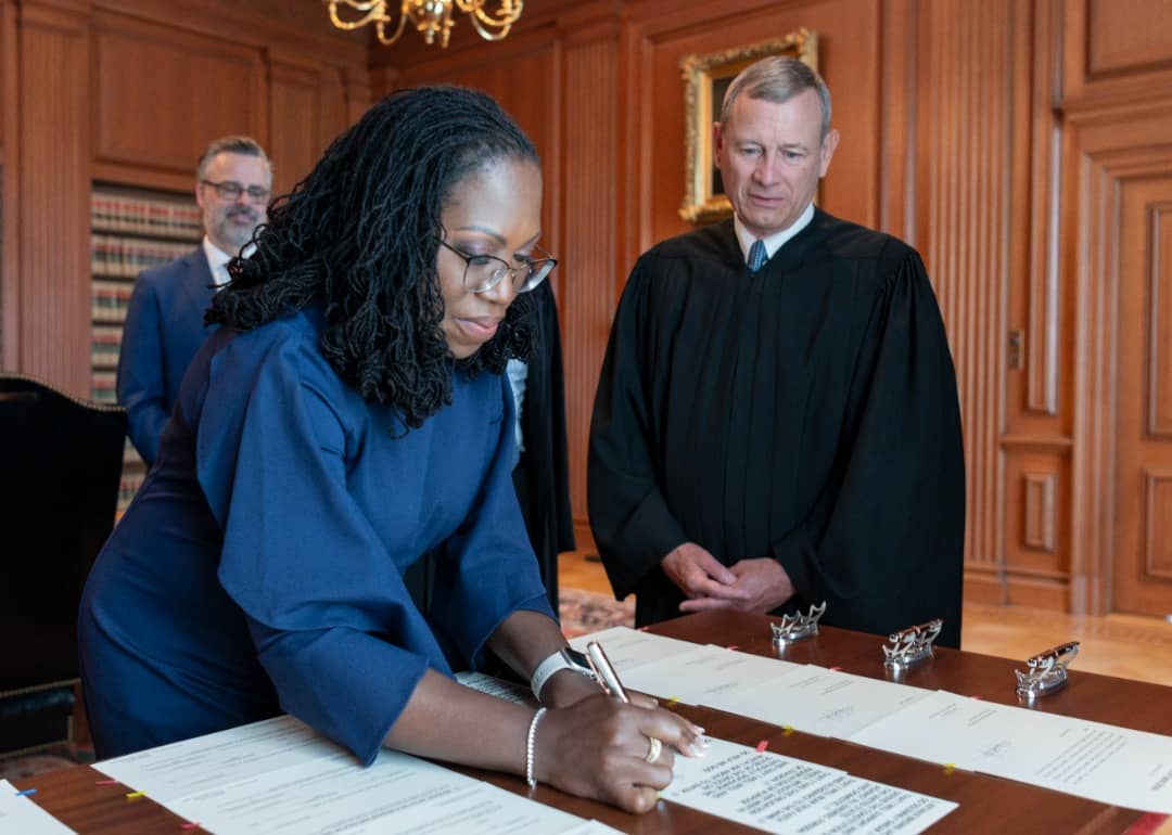 2022: Ketanji Brown Jackson becomes first African American woman to serve on US Supreme Court