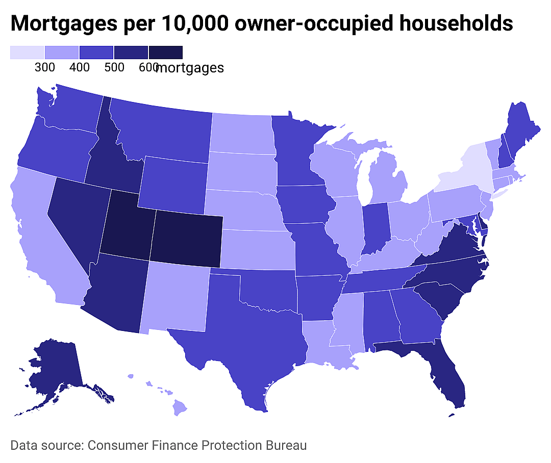 Loan breakdowns in each state.
