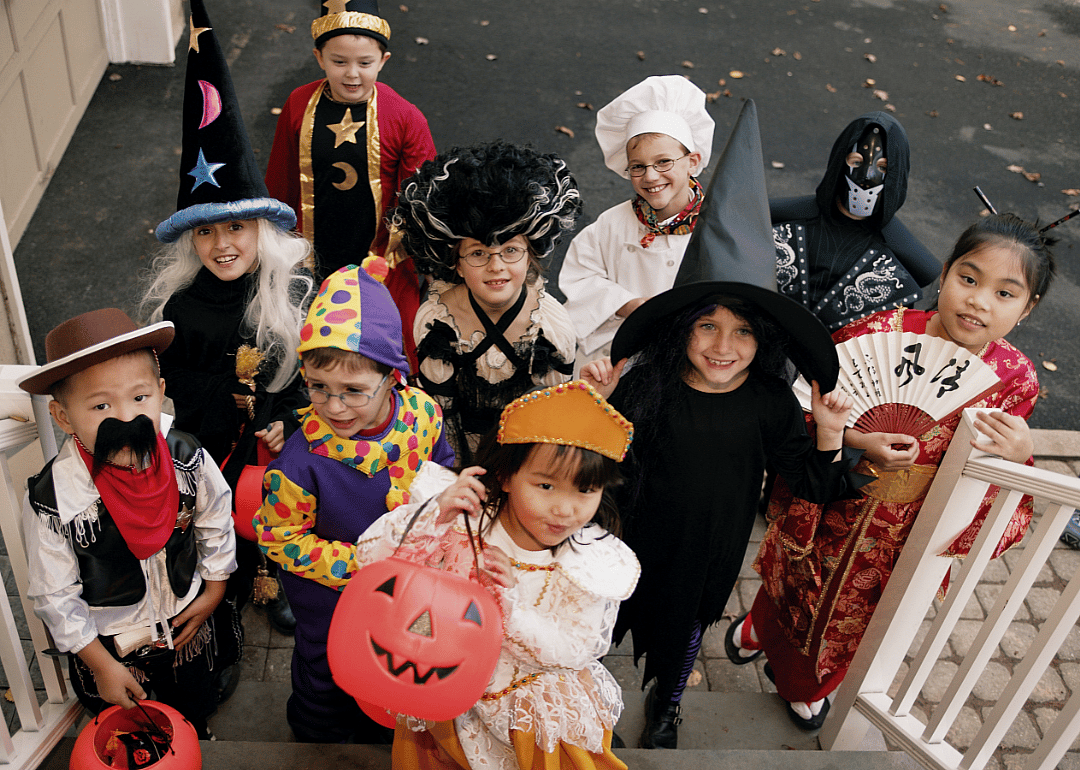 Children trick-or-treating