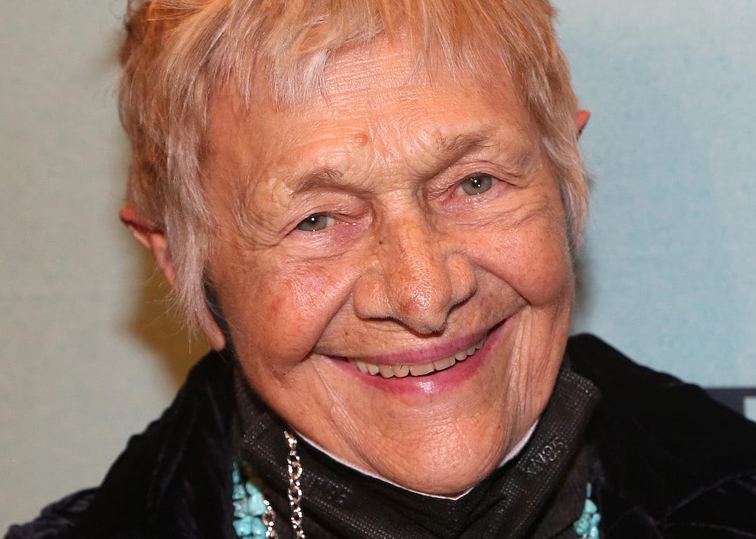 Estelle Parsons poses at the opening night of the play "The Minutes" on Broadway at The Studio 54 Theater on April 17, 2022 in York City.