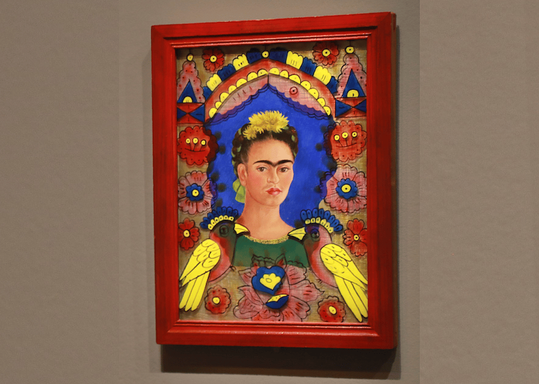 'The Frame' by Frida Kahlo, which was purchased by the Louvre Museum in Paris
