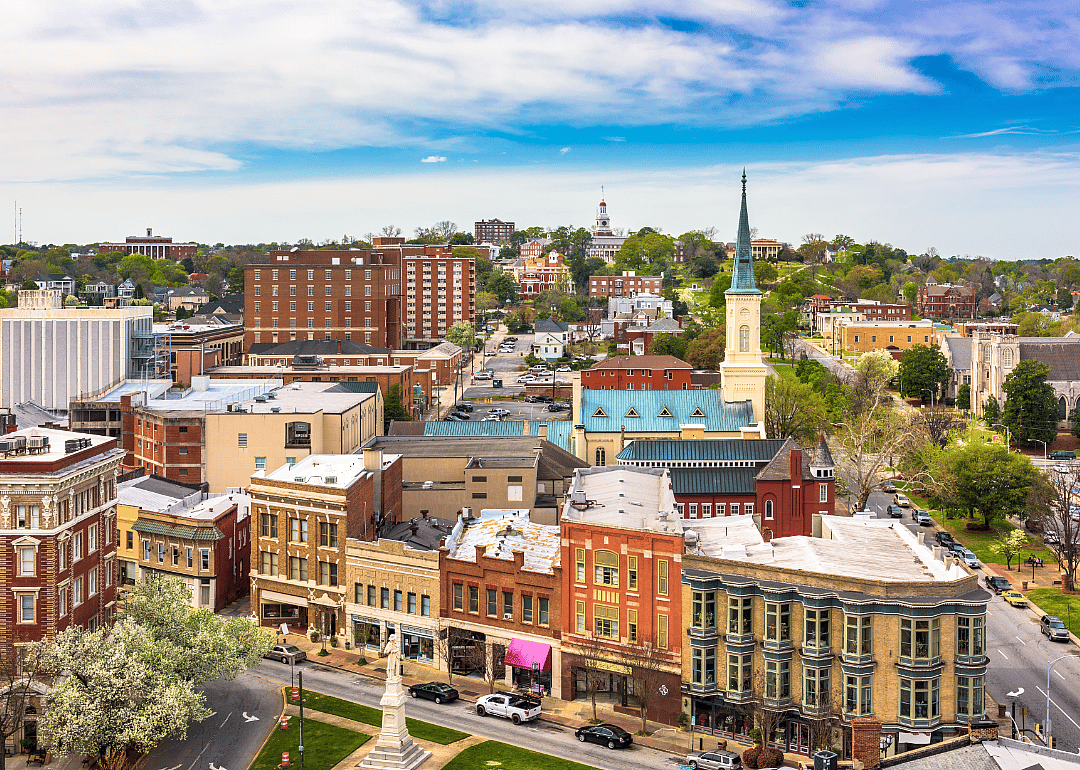 An aerial view of Macon, Georgia.