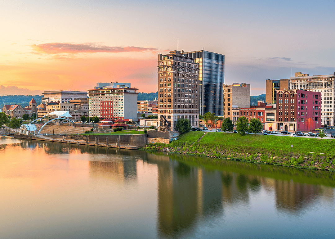 A view across the water of Charleston, West Virginia.