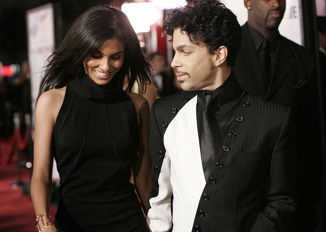 Prince with his second wife, Manuela Testolini, during the "Ocean's Twelve" premiere in Los Angeles in 2004.