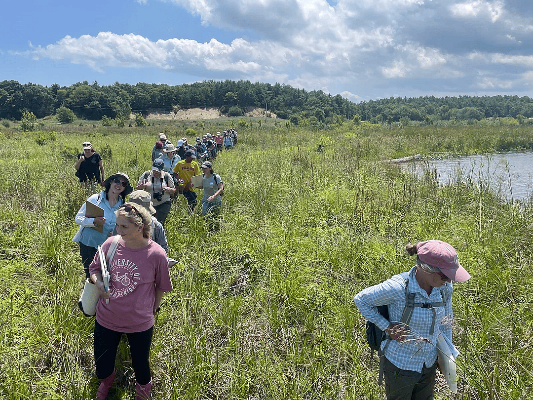 Students, scientists and practitioners spend time at Mass Audubon’s Tidmarsh Wildlife Sanctuary to learn from past restoration work.