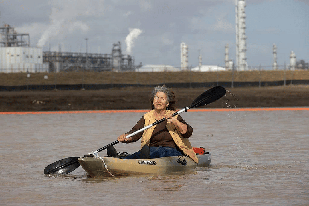 Wilson kayaking near the Formosa plant