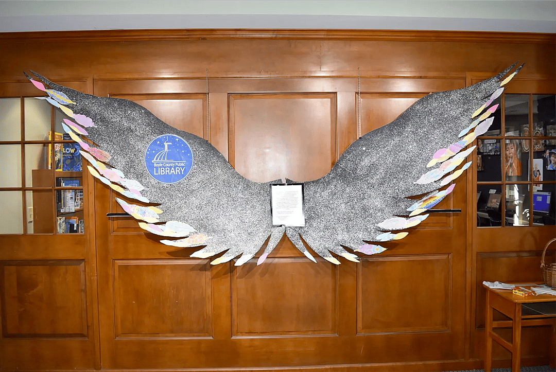 Boyle County Public Library and its community partners developed a series of wing murals called “Take Flight” to celebrate local innovation.