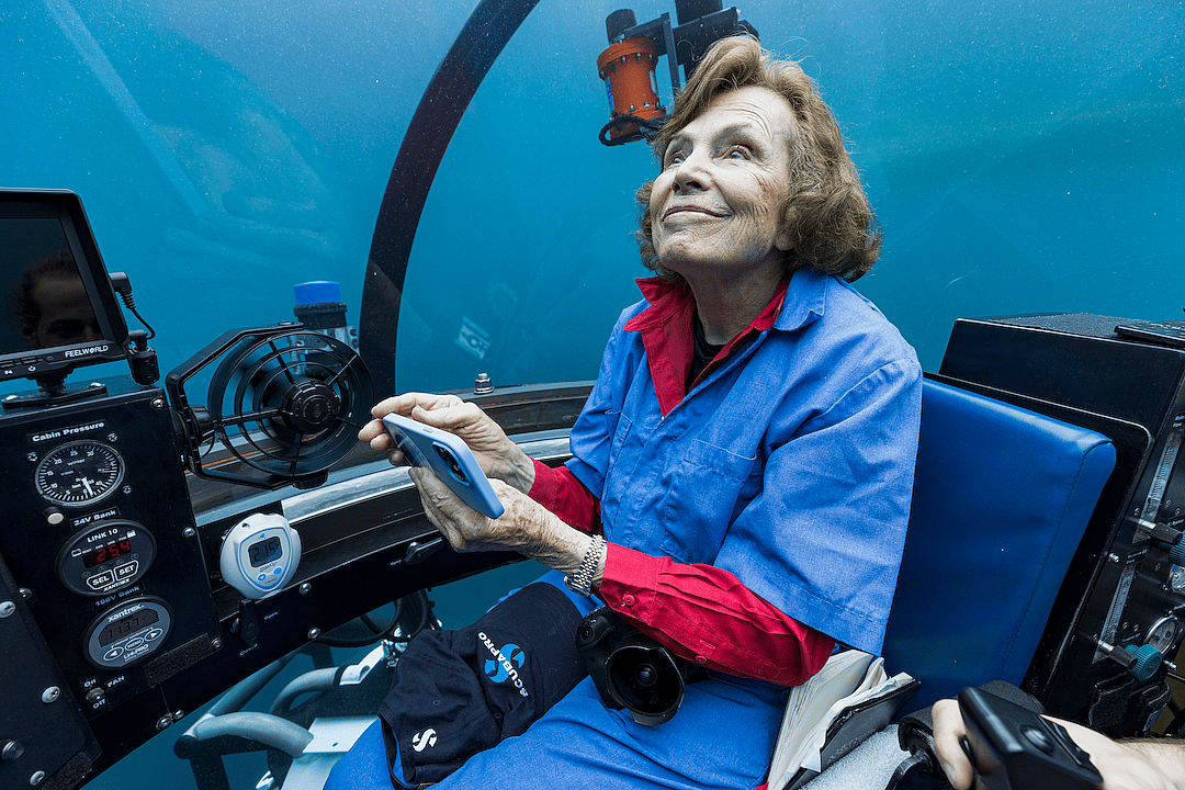 Sylvia Earle in underwater vessel
