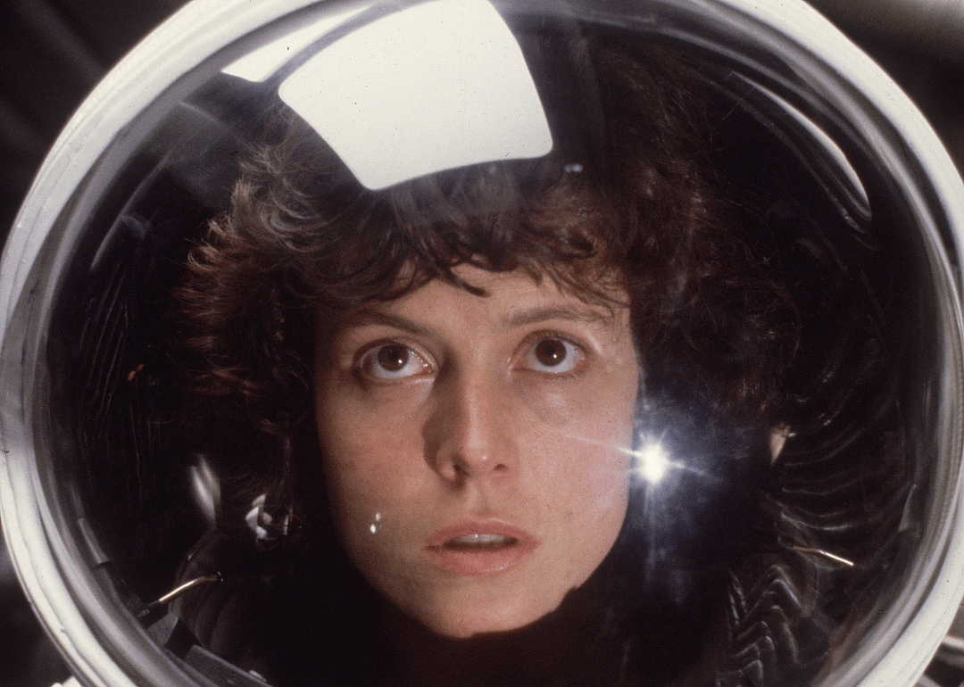 American actor Sigourney Weaver in the role of Ripley in the film 'Alien'.