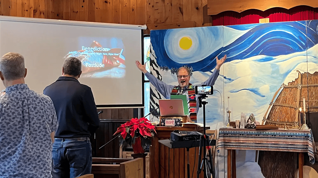 Pastor Jonathan Mays preaching