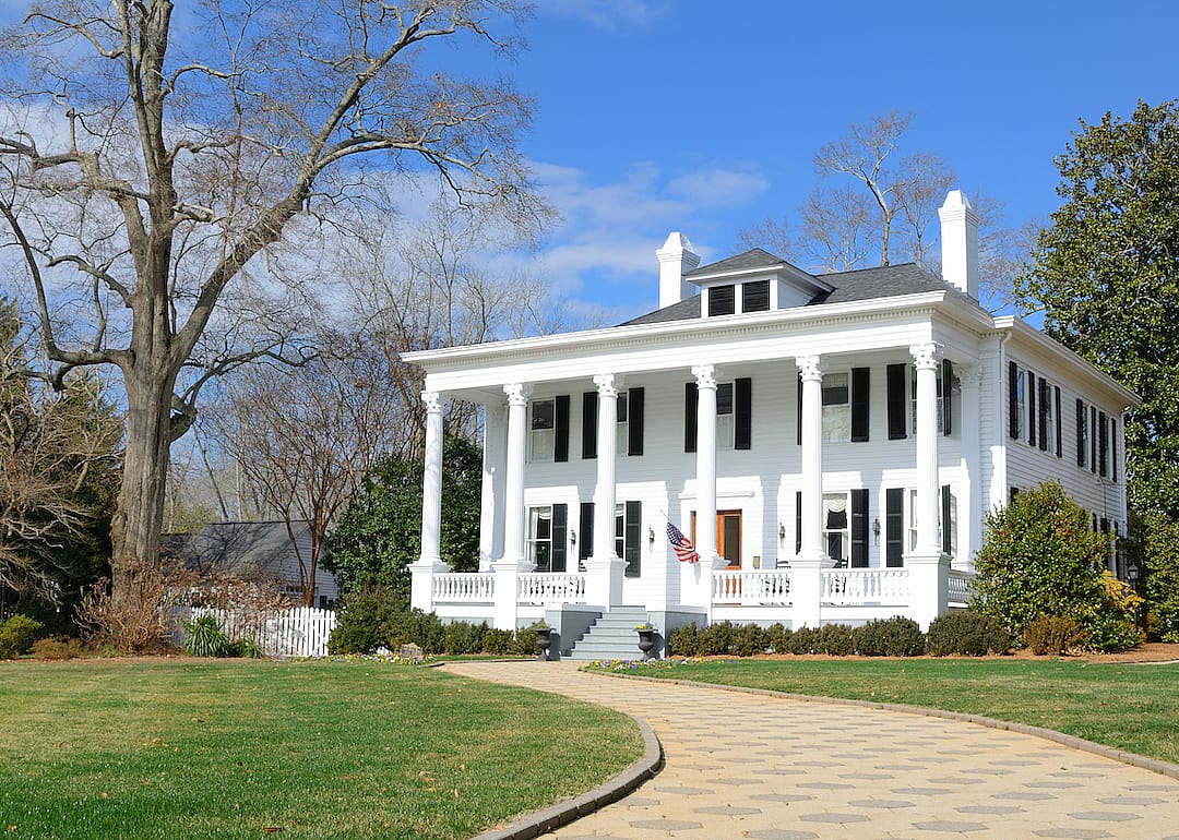 Historic Antebellum house in Madison, Georgia.