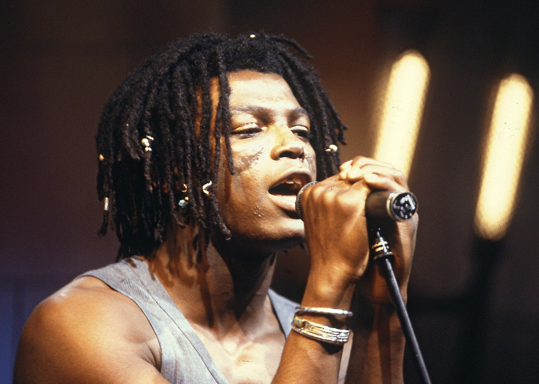 British singer and musician Seal (Seal Henry Olusegun Olumide Adeola Samuel) performing live on stage, 1991.