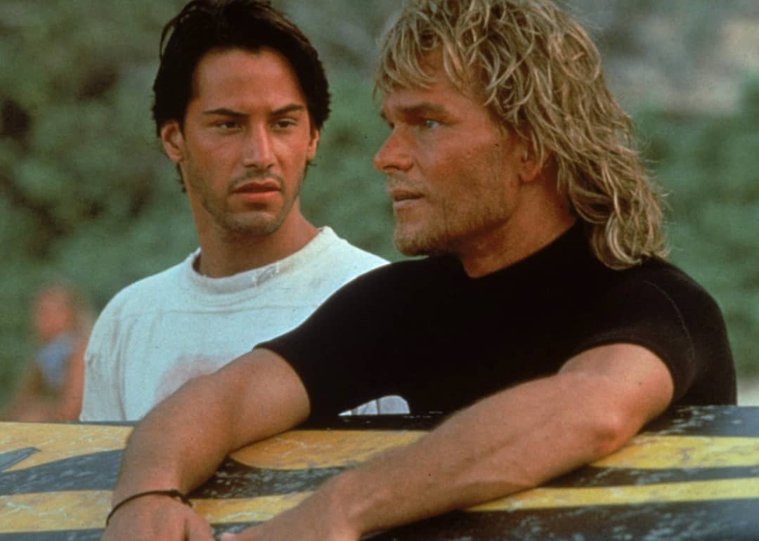 Keanu Reeves and Patrick Swayze in 'Point Break' (1991)